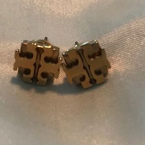 Tory Burch logo earrings